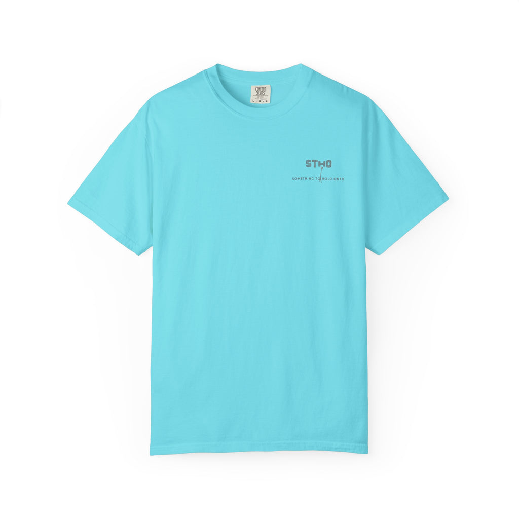 Light Green unisex Reach Tee heavyweight cotton t-shirt, front view