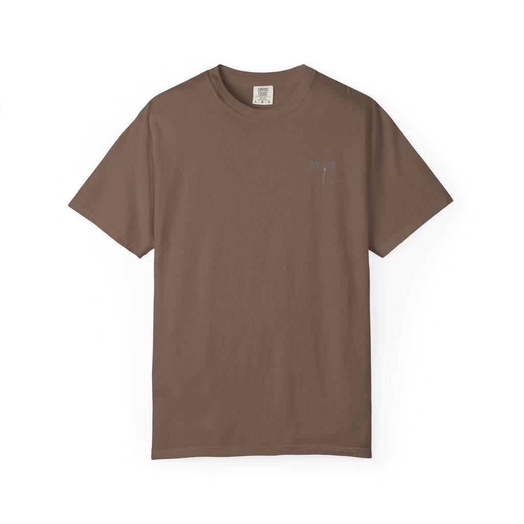 Lagoon Blue unisex Reach Tee heavyweight cotton t-shirt, front view