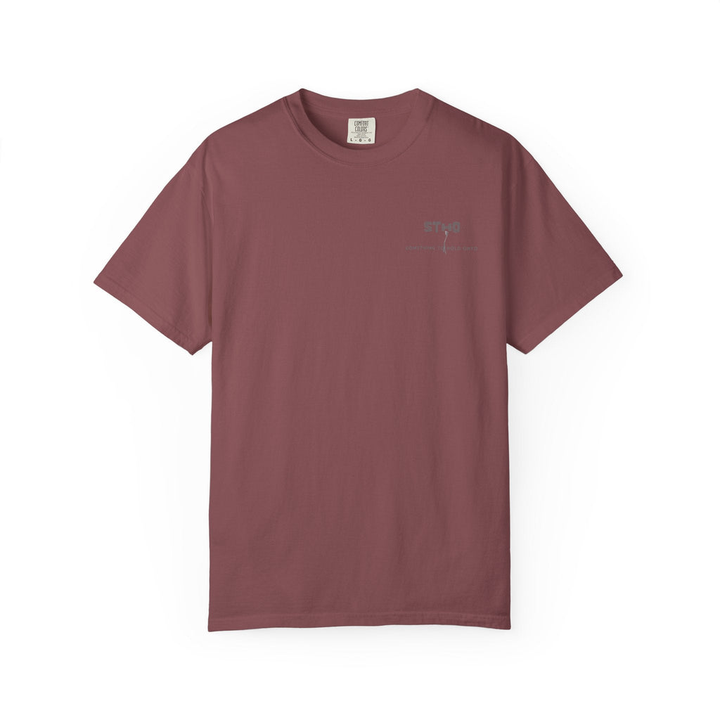 Black unisex Reach Tee heavyweight cotton t-shirt, front view